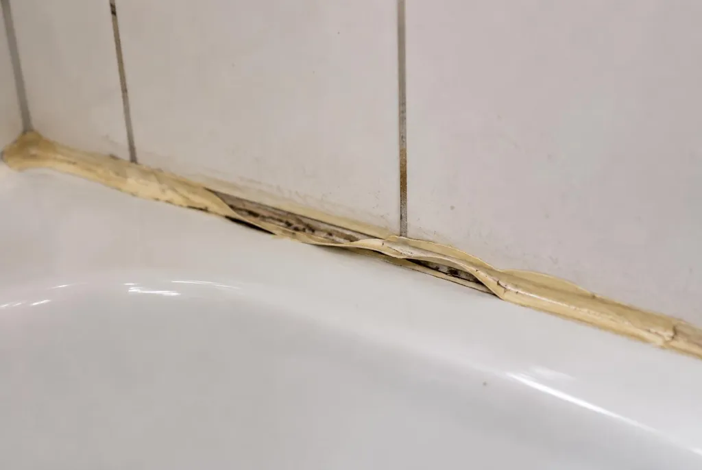 Kitbedrijf Montfoort – loslatende kit naast het bad